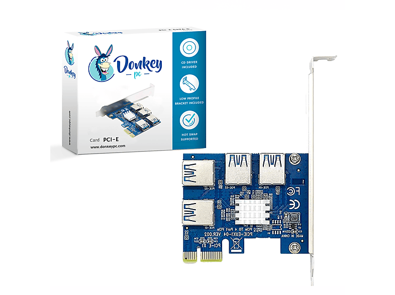 Tarjeta PCIe Riser Card  Donkey pc DONKPCIE16XRISER Plata 