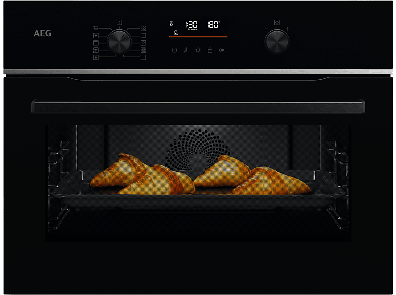 Horno a vapor  AEG Serie 5000 TA5PK401B Calor inferiorCocción convencional/tradicionalCongeladosTurboGrill TurboTurbo + Horneado sin extraer la humedadFunción PizzaGratinarSteamBake 45 l 595 mm Negro 