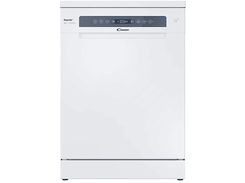 Lavavajillas libre instalación 60 cm  CANDY RapidÓ CF 4C6F0W 14 servicios 8 programas 597 mm Blanco 