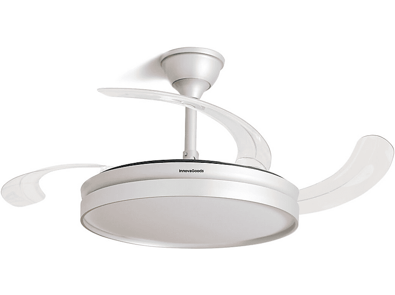 Ventilador de techo con luz LED  INNOVAGOODS 7571 6 velocidades velocidades Transparente 