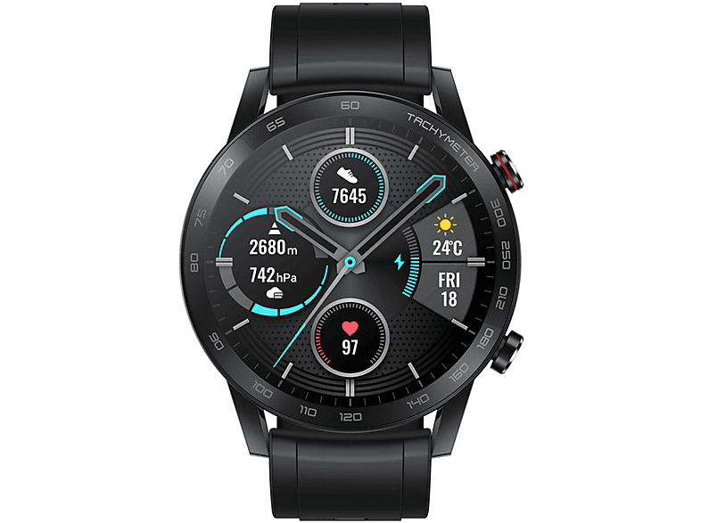 Smartwatch  HONOR 55024895 Cuerpo: Metal silicona; Correa: caucho elástico cuero y metal Negro 