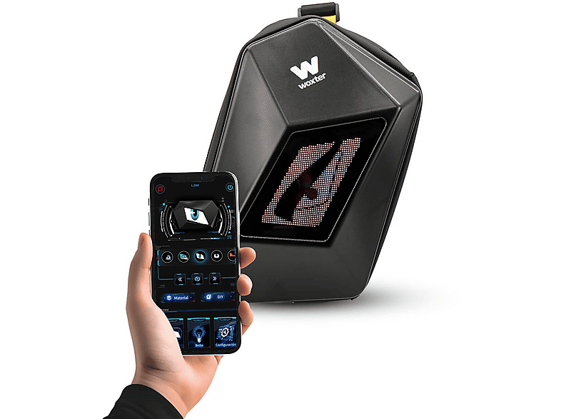 Mochila Gaming  LED LOY-EVIL EYE WOXTER Fabricada con una carcasa de ABS+PC Negro 