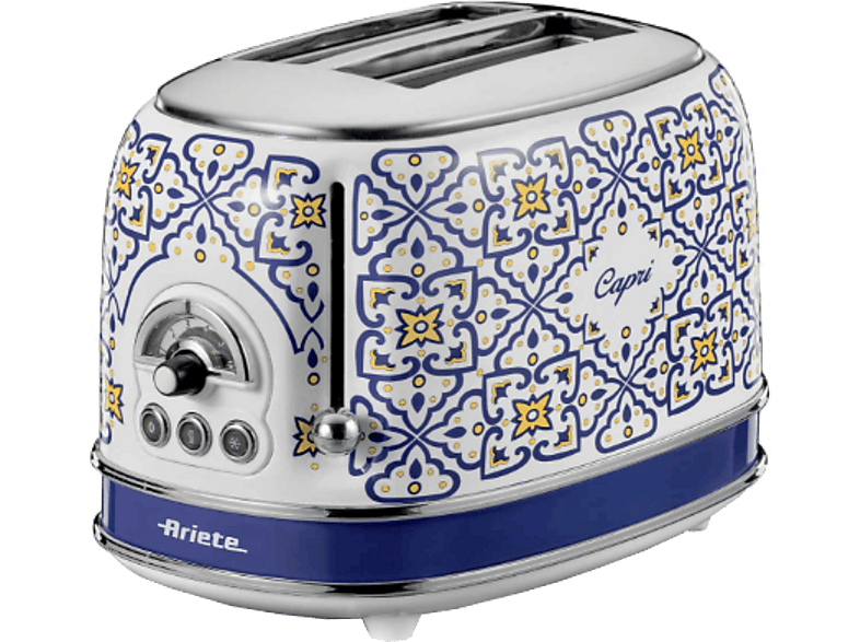 Tostadora  Ariete Capri 810 W 2 Ranuras 2 Rebanadas 6 Niveles de Tostado Azul/Blanco