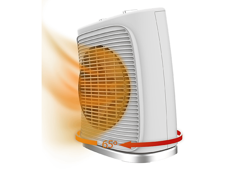 Calefactor portátil  CECOTEC ReadyWarm 2050 Max Force Rotate White 2000 W 3 niveles de calor 1 elementos Blanco 