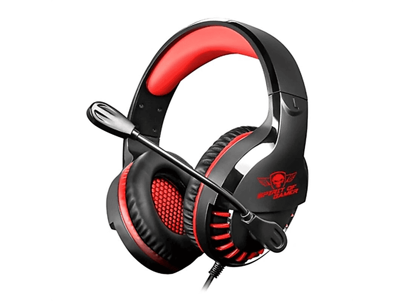 Auriculares gaming  SPIRIT OF GAMER PRO-H3 Circumaurales Negro Rojo 