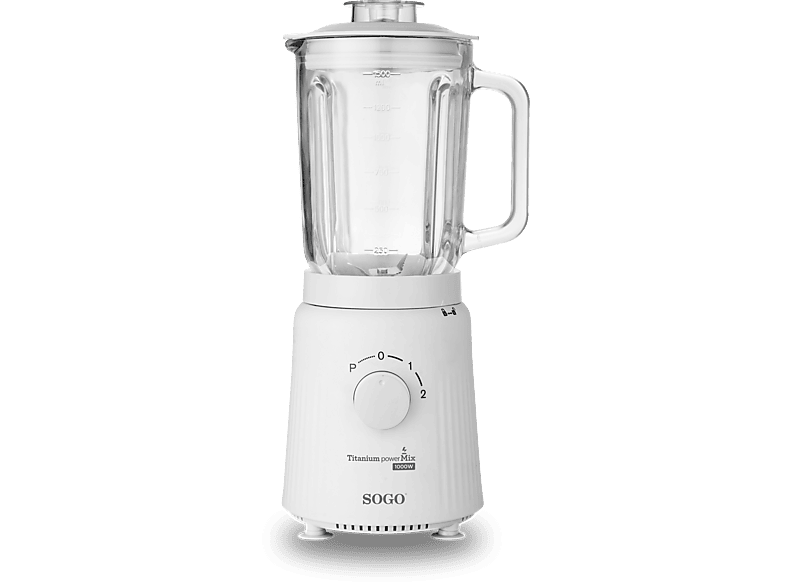 Batidora de vaso  SOGO BAT-SS-5575 1000 W 1.5 l Blanco 