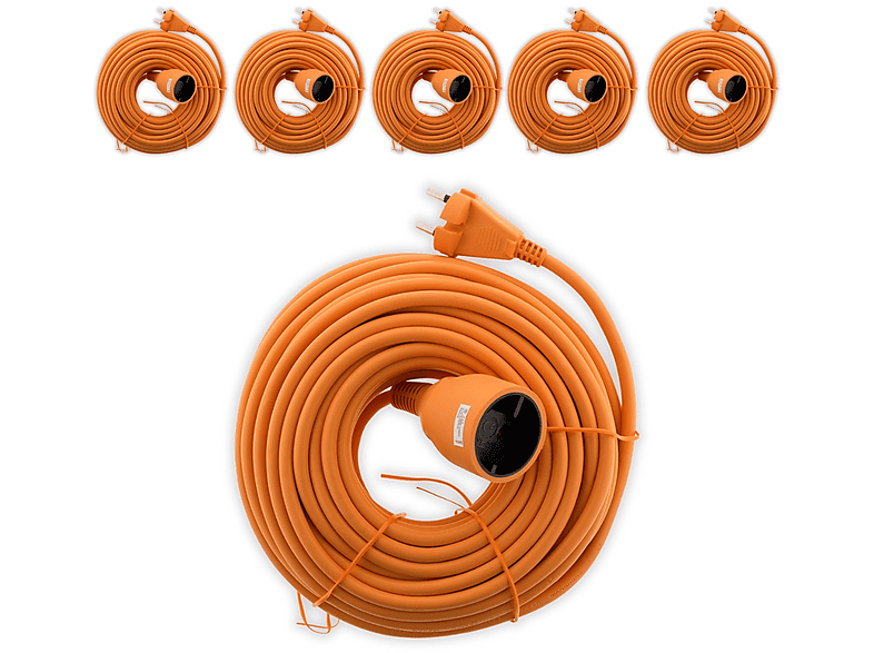 Alargador  Lote de 6 prolongadores Schuko 25m ZENITECH 100 