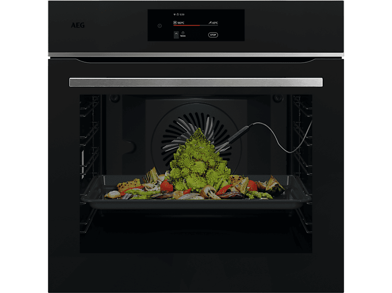 Horno multifunción  AEG Serie 7000 TE8PB731AT Calor inferiorHorneado de panDescongelarDesecadoLeudar masasGrillVentilador en modo conservación del calorAire calienteCalor inferior + aire caliente ventiladoCalor superior + aire caliente ventiladoCalor inferior y superiorMantener calienteCalentar platosConservar alimentosRefrescarRecalentarAsarCocción lentaEstofarCalor superior 71 l 595 mm Negro mate 