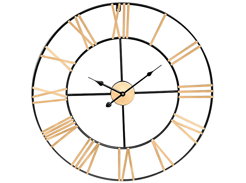 Reloj de Pared  RelojPared-81036 THINIA HOME Negro/Bronce 
