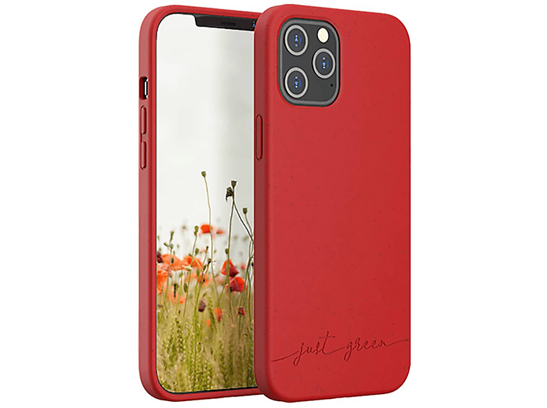 Carcasa para móvil  JUST GREEN JGCOVIP1267R Compatible con Apple iPhone 12 Pro Max Rojo 