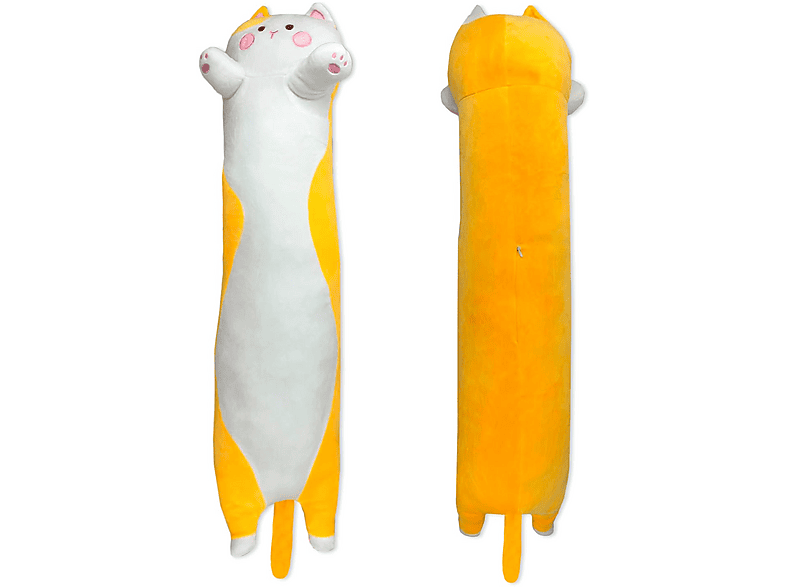 Cojín infantil  Forma Peluche Poliéster 90 cm Gato Angora TIENDA EURASIA Amarillo 