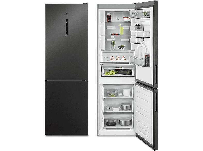 Frigorífico combi  AEG RCB732E5MB No Frost Multi Flow Altura 1860 mm Capacidad 330 l Inox 