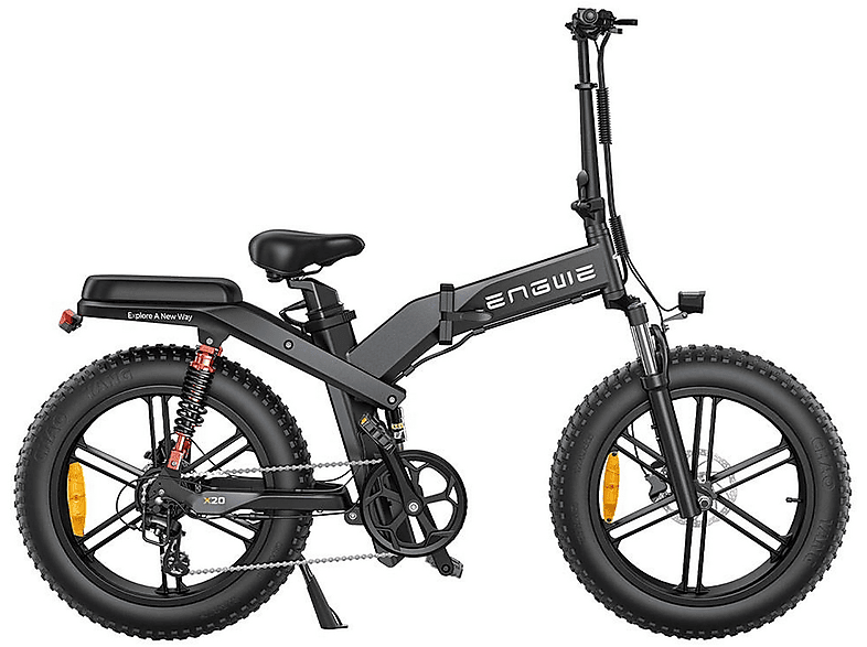 Bicicleta plegable  ENGWE X20 Bicicleta eléctrica con pedaleo 50 km/h negra 