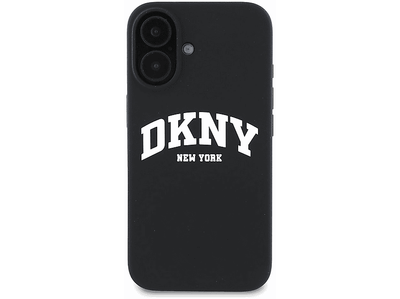 Carcasa para móvil  DKNY Liquid Silicone Arch MagSafe Compatible con Apple iPhone 16 Negro 