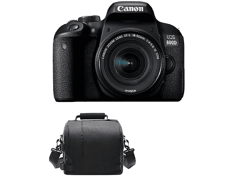 Cámara digital  CANON EOS 800D EF-S 18-55mm F4-5.6 IS STM 18 megapixel Full HD 1080p Negro 