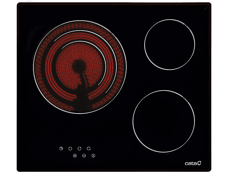 Placa de inducción  CATA VITRO CATA TT 603 3 FUEGOS TOUCH 4 zona(s) zonas 590 mm Negro 