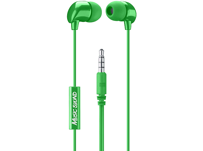 Auriculares de botón  MUSIC SOUND AUINEARMSG Intraurales Verde 