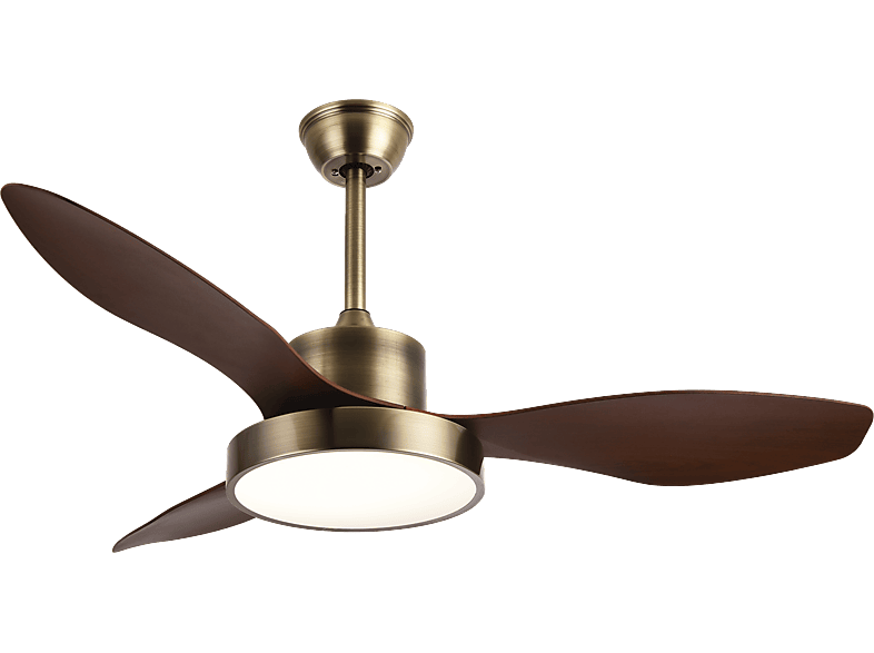 Ventilador de techo  FABRILAMP Hayate 48 W 6 velocidades Cuero / Roble 
