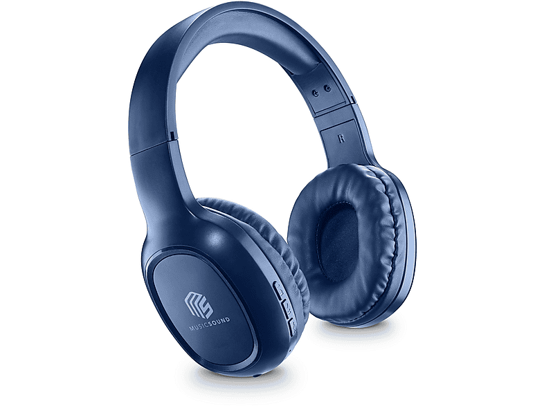 Auriculares inalámbricos  MUSIC SOUND BTHEADBBASICMSB Circumaurales Bluetooth Azul 