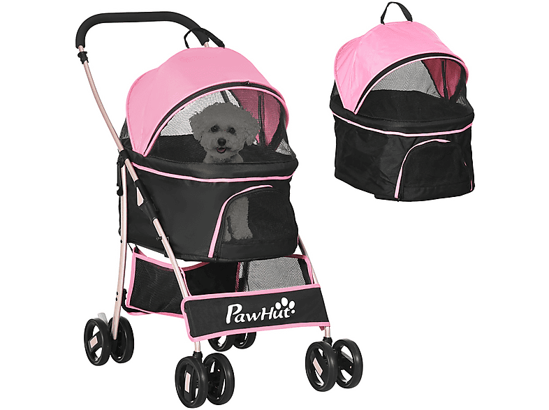 Cochecito perro  D00-166V00PK PAWHUT Rosa 