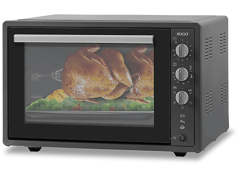Horno sobremesa  SOGO HOR-SS-10570 Independiente 6 funciones de cocción de descongelación / a la Parrilla / Asador / Convección/ Tostador / Rotisería Sí 70 l 68 cm Negro 